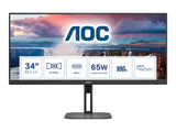 AOC U34V5C/BK 34p VA WQHD display 3440x1440 21:9 4ms 300cd/m2