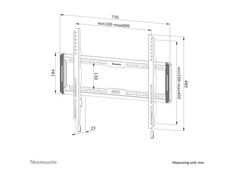 NEOMOUNTS WL30-550BL16 Support pour écran mural 42-86p - ultra-plat - installation facile