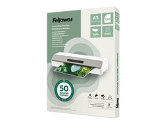 FELLOWES Pochettes de plastification A3 avec 50 pourcentage de contenu recyclé - usage léger mate lot de 100