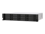 QNAP 12-bay Rackmount NAS AMD Ryzen V1000 series V1500B 4C/8T 2.2GHz 8Go DDR4 RAM 2x2.5GbE LAN optional 10GbE & M.2 NVMe/SATA
