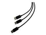 STEELPLAY Cable Dual Play & Charge Pour Manettes Noir PS5