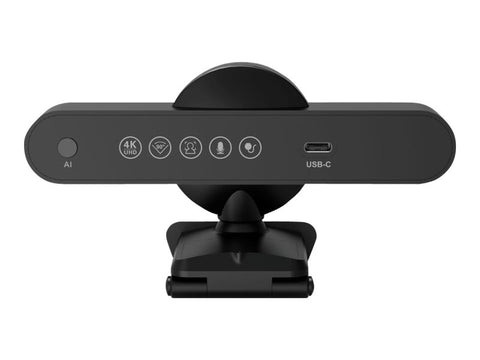 PORT DESIGNS Mini 4K Conference Cam With Autoframing Professional Webcam With Integrated Microphone Ultra High-Resolution Camera