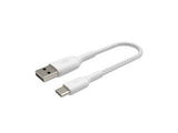 BELKIN Câble tressé USBA USBC 0.15m blan