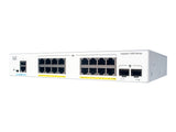 CISCO Catalyst 1000 16-Port Gigabit PoE+ PoE Budget 120W 2 x 1G SFP Uplinks LAN Base