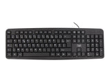 TNB Bridge Ultra Slim Wired Keyboard Azerty 105 Keys Long 120Cm Cable Coul. Black