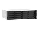 QNAP 16-bay Rackmount NAS AMD Ryzen V1000 series V1500B 4C/8T 2.2GHz 16Go DDR4 RAM 2x2.5GbE LAN optional 10GbE & M.2 NVMe/SATA