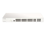 D-LINK Nuclias Switch 28xGE-ports PoE+ Smart Managed incl 4x1G Combo 370Ww/1Yr Lic