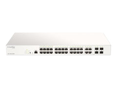 D-LINK Nuclias Switch 28xGE-ports PoE+ Smart Managed incl 4x1G Combo 370Ww/1Yr Lic