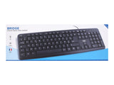 TNB Bridge Ultra Slim Wired Keyboard Azerty 105 Keys Long 120Cm Cable Coul. Black