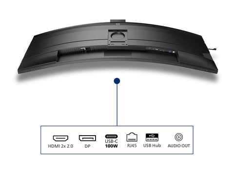PHILIPS 49B2U6903CH/00 48.8p 5120x1440 VA Curved H/A 170mm SUPERWIDE USB-C 75Hz DP 2xHDMI USB HUB SPEAKERS webcam