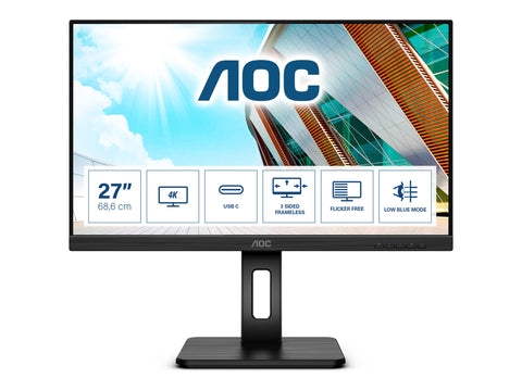 AOC U27P2CA 27p IPS UHD 60Hz 350 cd/m2 4ms HDMIx2 DP USB typ C with DP USB 3.2x 4