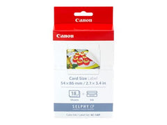 CANON KC-18IF photo sticker inkjet 54x86mm 18 feuilles pack de 10 with ink cassette for CP-100