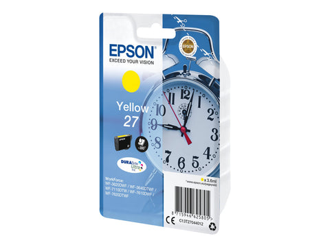 EPSON 1LB 27 ink cartridge yellow standard capacity 3.6ml 350 pages 1-pack blister without alarm - DURABrite ultra ink