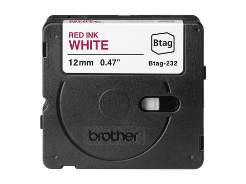 BROTHER Ribbon BTAG232 12MM Red on White