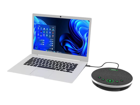 PORT DESIGNS USB Conference Speakerphone Conference Microphone + Speaker Suitable For Small & Medium Sized Rooms Up To 10 People