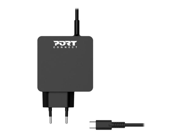 PORT DESIGNS Type C Universal Power Adapter 45W For Macbooks Notebooks Tablets Smartphones Up To 45W Type C Connector