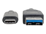 EATON TRIPPLITE USB-C to USB-A Cable M/M USB 3.1 Gen 1 5Gbps Thunderbolt 3 Compatible 6ft. 1.83m