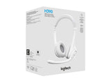 LOGITECH H390 Headset on-ear wired USB-A off-white