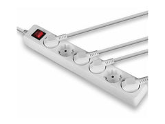 LINDY Mains 6 way gang socket with on/off switch