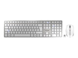CHERRY DW 9100 SLIM Wireless Desktop USB Bluetooth white/silver rechargeable (FR)