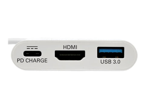 EATON TRIPPLITE USB-C to HDMI Adapter with USB-A Port and PD Charging HDCP White