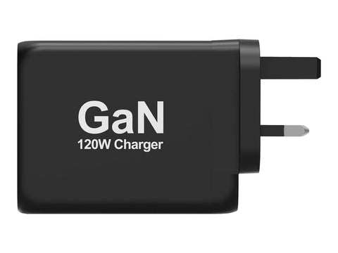 PORT DESIGNS 120W Gan Charger USB-C & USB-A Gallium Nitride Gan Technology More Efficient Smaller Lighter And Less Energy Consuming