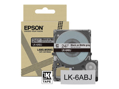 EPSON Matte Tape Grey/Black 24mm 8m LK-6ABJ