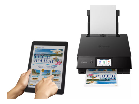 CANON PIXMA TS8750 MFP colour ink-jet A4 15 ipmprint 200 sheets USB 2.0 Wi-Fi black