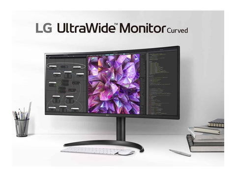 LG 34WQ75C-B Écran LED - incurvé - 34" - 3440 x 1440 UWQHD @ 60 Hz - IPS - 300 cd/m² - 1000:1 - HDR10 - 5 ms - 2xHDMI,DP, USB-C