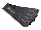 KINGSTON 128Go 3200MHz DDR4 CL16 DIMM Kit of 4 FURY Beast Black
