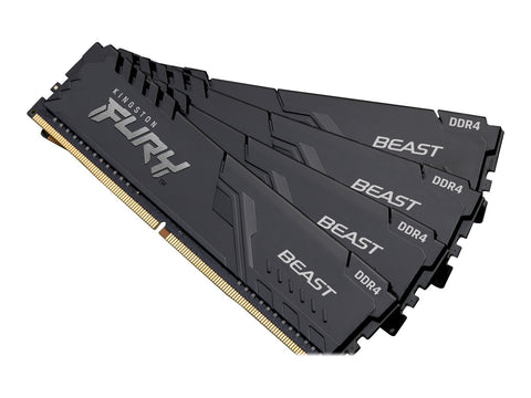 KINGSTON 128Go 3200MHz DDR4 CL16 DIMM Kit of 4 FURY Beast Black