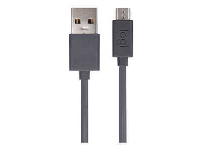 LOGI USB-A to micro chrg. cable GRPH