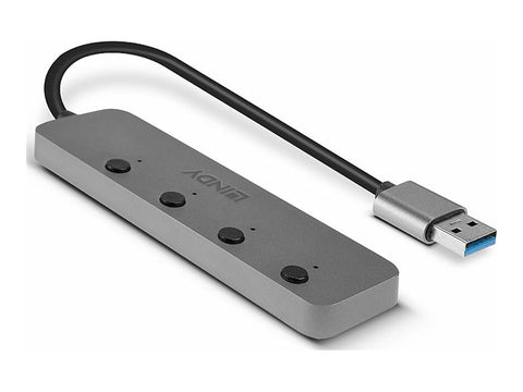 LINDY 4 port USB 3.0 hub with on/off switch