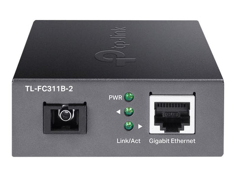 TP-LINK 10/100/1000Mbps RJ45 to 1000Mbps Single-mode SC WDM Bi-Directional Fiber Converter