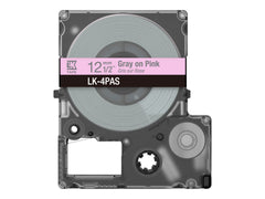 EPSON Colour Tape Pink/Grey 12mm 8m LK-4PAS