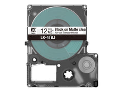 EPSON Matte Tape Clear/Black 12mm 8m LK-4TBJ