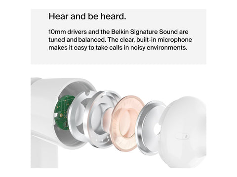 BELKIN SOUNDFORM - Headphones with USB-C Connector White