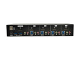 EATON TRIPPLITE 4-Port DisplayPort KVM Switch with Audio Cables and USB 3.0 SuperSpeed Hub