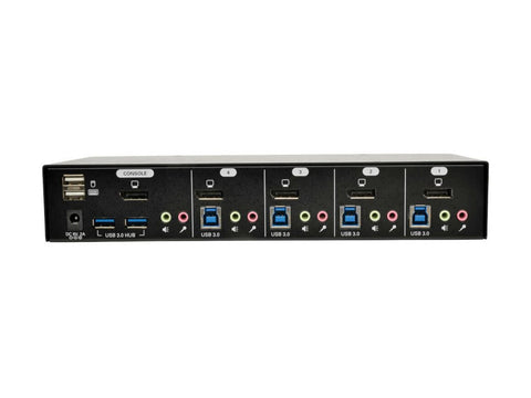 EATON TRIPPLITE 4-Port DisplayPort KVM Switch with Audio Cables and USB 3.0 SuperSpeed Hub