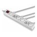 LINDY Mains 6 way gang socket on/off