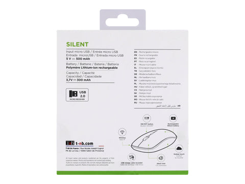 TNB RUBBY Series Wireless Rechargeable Mouse Compact And Modern Design Comfortable Grip Automatic Sleep System On/Off Button