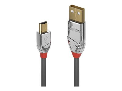 LINDY 0.5m USB 2.0 A/Min-B Cable Cromo