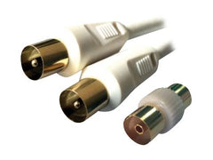 MCL Câble d antenne TV 9,5mm mâle / mâle