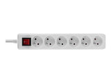 LINDY Mains 6 way gang socket switch FR