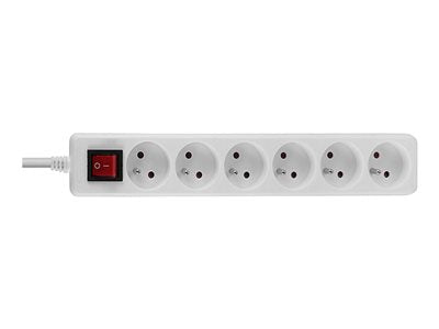 LINDY Mains 6 way gang socket switch FR