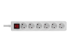 LINDY Mains 6 way gang socket switch FR