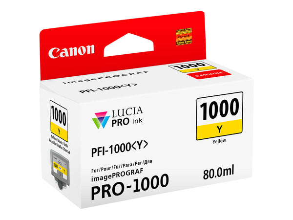CANON 2LB PFI-1000y Ink yellow standard capacity 80ml 1-pack iPF1000