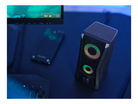 TRUST Enceintes JAVV 2.0 RGB noire