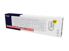 TRUST Pack clavier & souris sans fil ODY II silencieux - blanc (FR)