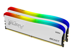 KINGSTON 16Go 3600MT/s DDR4 CL17 DIMM Kit of 2 FURY Beast White RGB SE